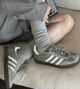 ADIDAS GAZELLE阿迪达斯灰麂皮德训鞋男女款复古百搭运动休闲板鞋