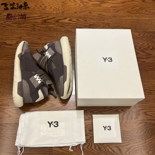 Adidas阿迪达斯男子Y3Qasa灰武士
