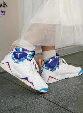 AirJordan7AJ7白蓝几何篮球鞋