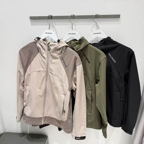 SALOMON萨洛蒙秋冬新款户外运动休闲连帽夹克外套男女同款软壳衣