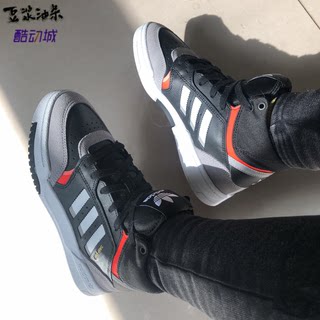 Adidas阿迪达斯三叶草高帮男鞋子秋新款休闲板鞋EE5219