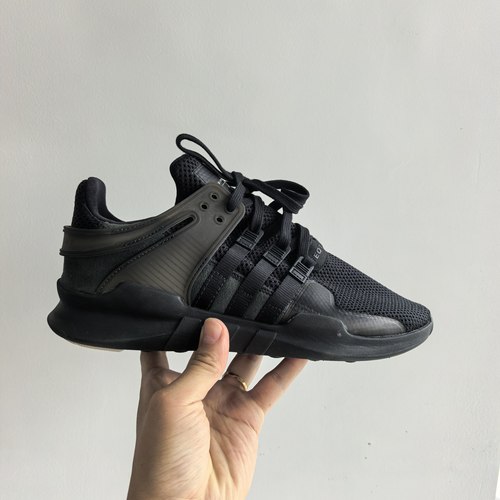 瑕疵清仓adidas originals EQT Support ADV Core 网布黑色运动鞋