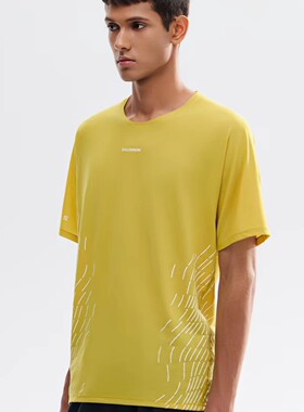 SALOMON萨洛蒙户外男款透气跑步短袖T恤SENSE AERO SS TEE GFX M