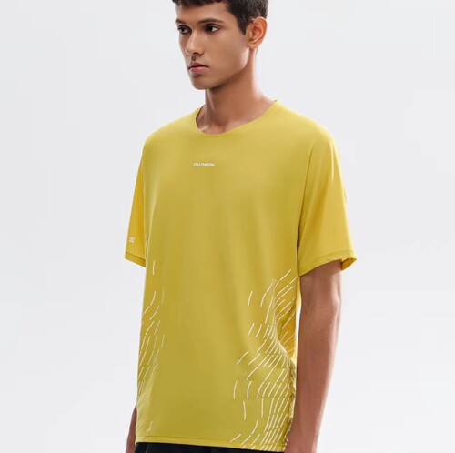 SALOMON萨洛蒙户外男款透气跑步短袖T恤SENSE AERO SS TEE GFX M
