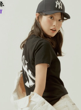MLB春季新款男女短袖NY大LOGO情侣运动休闲宽松T恤31TS03131-50L