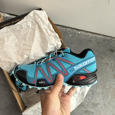 瑕疵清仓无售后SALOMON萨洛蒙 Speedcross 3 舒适贴合跑步鞋蓝色