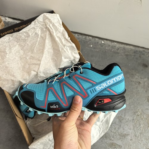 瑕疵清仓无售后SALOMON萨洛蒙 Speedcross 3 舒适贴合跑步鞋蓝色