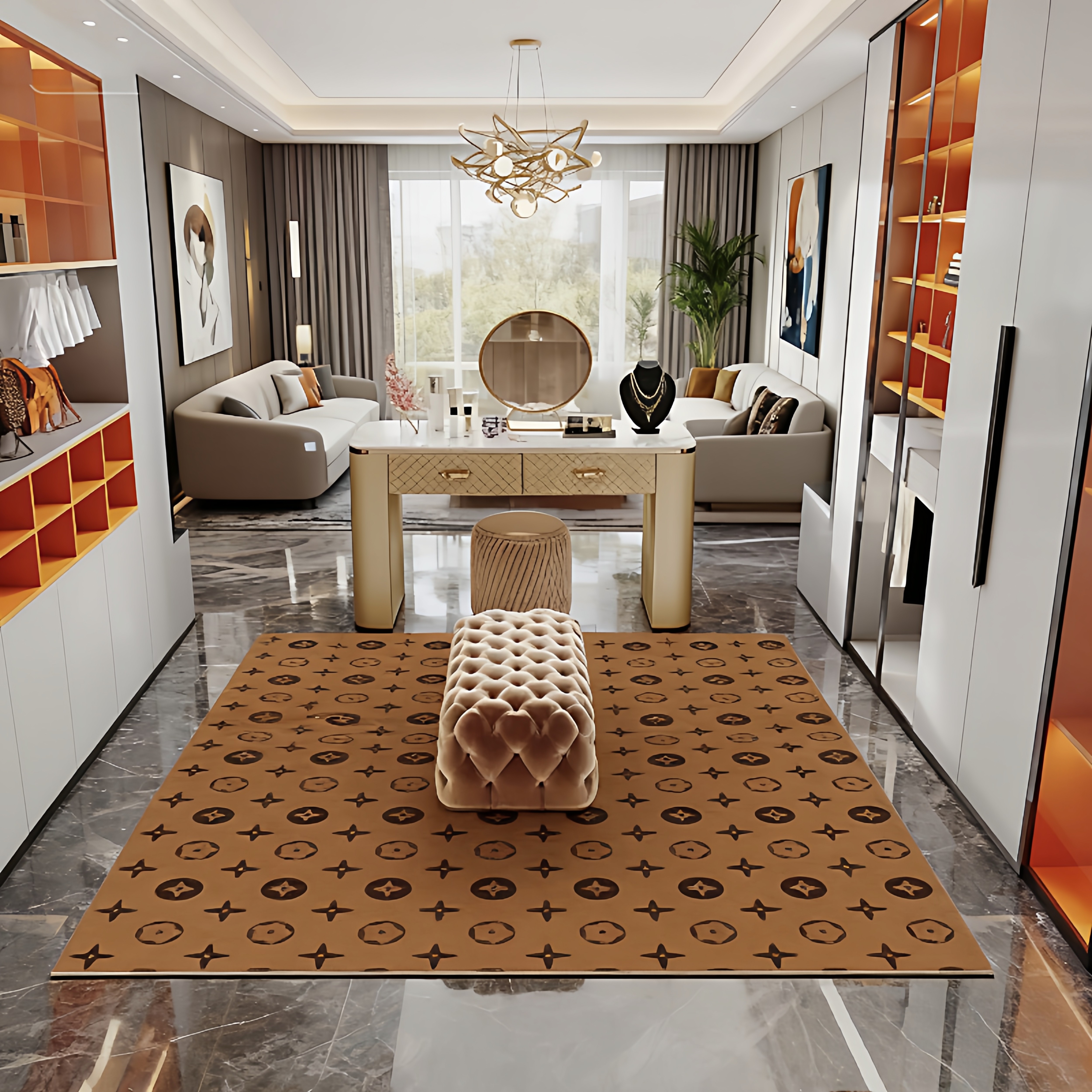 潮牌地毯垫卧室床边毯房间地垫衣帽间客厅全屋可铺大地毯轻奢高级,居家布艺,地毯,淘宝优惠券,粉丝福利购,淘宝优惠卷