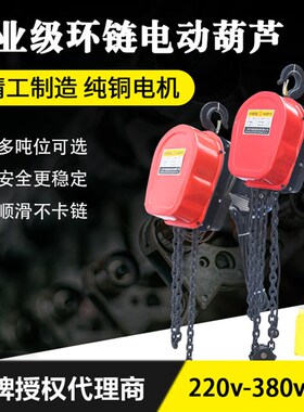 环链电动葫芦d220V380V吊机起重机提升机慢速电动倒链1吨2T3吨5T1