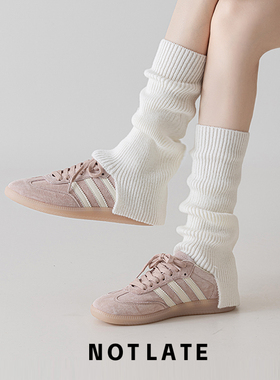 氛围感袜套白色堆堆袜女喇叭春秋冬款修饰腿型芭蕾风高级腿套缺口