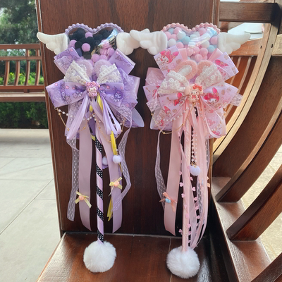 女孩COS库洛米蝴蝶结发光权杖