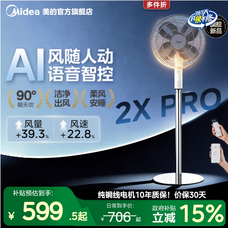 美的幸运草安睡电风扇2XproAI图片