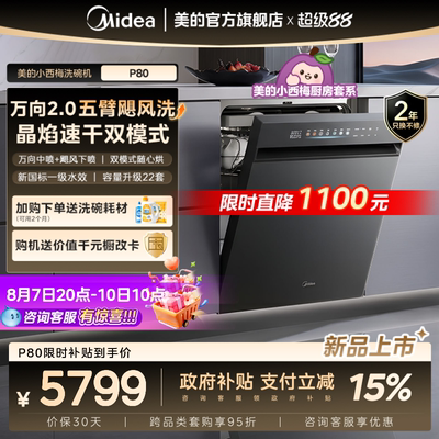 美的小西梅洗碗机P80家用22套