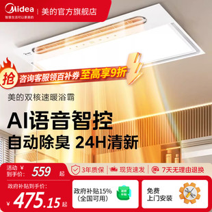 补贴15%美 风暖浴霸照明排气扇一体灯卫生间取暖器集成吊顶Y5B