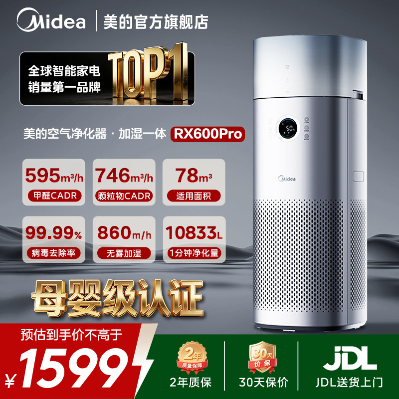 美的空气净化器除醛家用RX600Pro图片