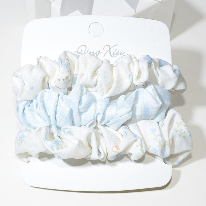 新款韩系可爱马尾碎花大肠小肠发绳简约少女甜美发圈皮筋头绳发饰