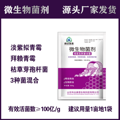 淡紫紫孢菌拟青霉预防根结线虫促进根系生长微生物菌剂500克袋装