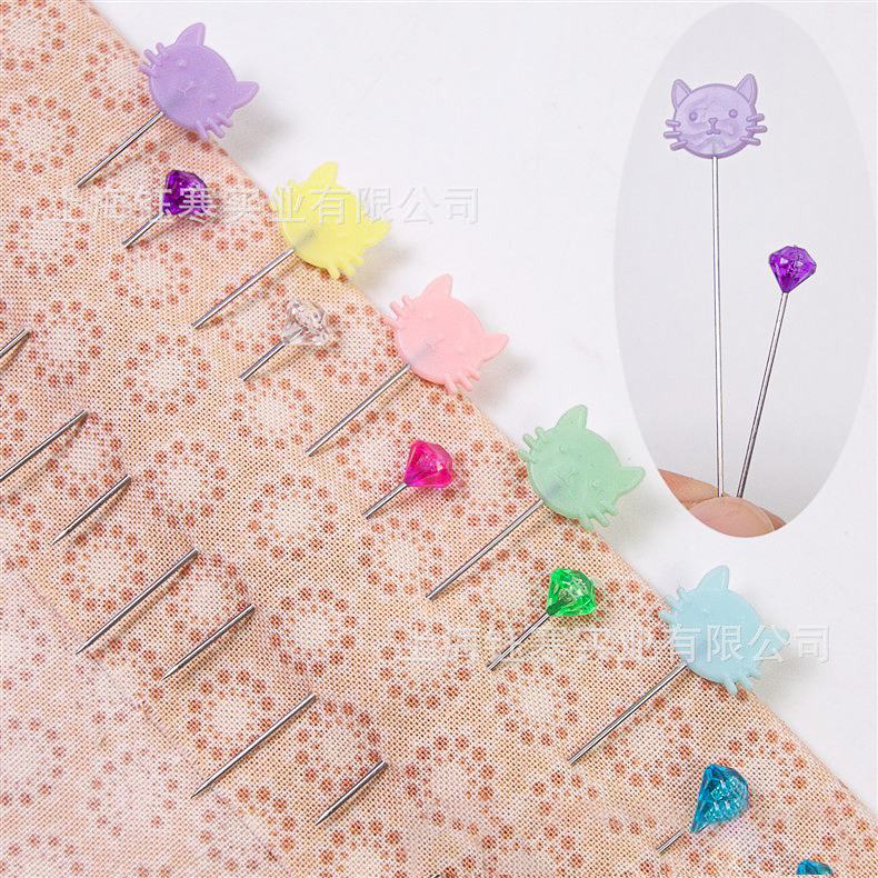 SewingPin80pcs装猫咪钻石针