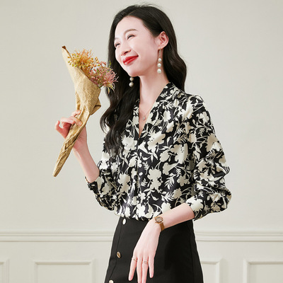 真丝女士法式上衣春夏新款