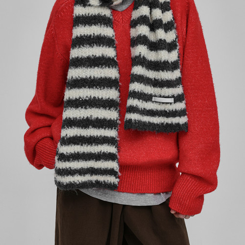 三1220韩国官网Blackup-acc38080区围巾丝巾披肩经典韩版原宿可爱