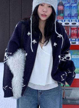 六1213韩国正品21253 针织衫区街舞冬款潮流新款洋气直邮简约甜美