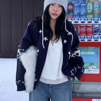 六1213韩国正品21253 针织衫区街舞冬款潮流新款洋气直邮简约甜美