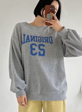 六1213韩国正品cocoj-an-e-21652 卫衣区纯色别致正品炸街冬款