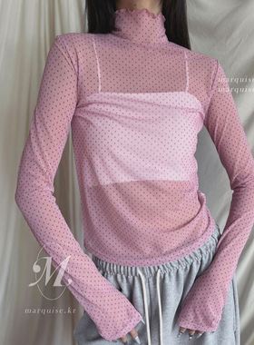 六1213韩国正品marquis-e-11669 T恤区精致秋季高端通勤新潮纯色