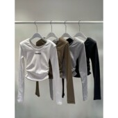 气质 档口冬款 九0111韩国东大门t恤区Belita 8736181纯色街头正品