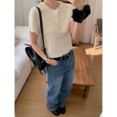 百搭 浪漫可爱知性冬季 九0111韩国东大门t恤区CIRCLE 8736573韩版