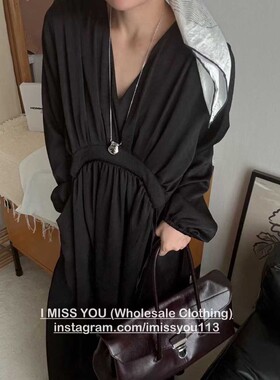 九1102韩国东大门连衣裙区IMISSYOU-8686605风格纯色流行正品档口