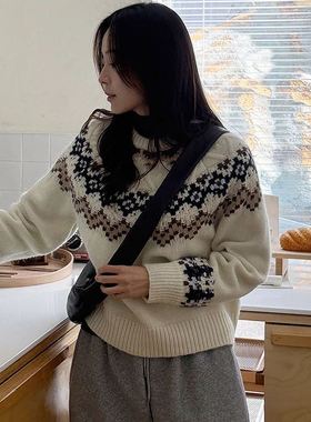 六1213韩国正品purplia-47477 针织衫区简约甜美流行秋冬优雅韩版