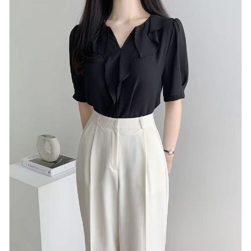 九0322韩国东大门衬衫-区OPN-8753246学院人气简洁春季街头通勤