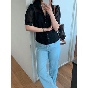 九0322韩国东大门衬衫 8753227简约冬款 大气新款 优雅直邮 区OPN