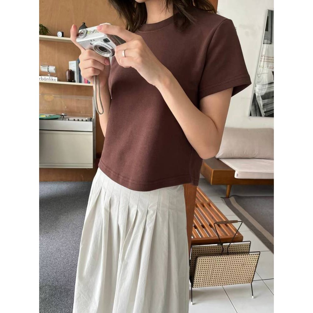 九1117韩国东大门t恤区MODS-8699838简洁正品修身休闲复古直邮