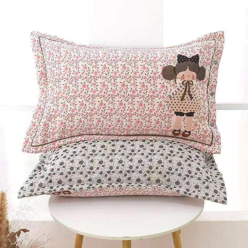 按扣枕套多层纱布纯棉枕套全棉枕头套乳胶枕枕套学生成人一对,床上用品,枕套,淘宝优惠券,粉丝福利购,淘宝优惠卷