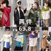 男童外套秋冬季 上衣潮帅气男孩加厚加棉儿童连帽冲锋衣 2026年新款