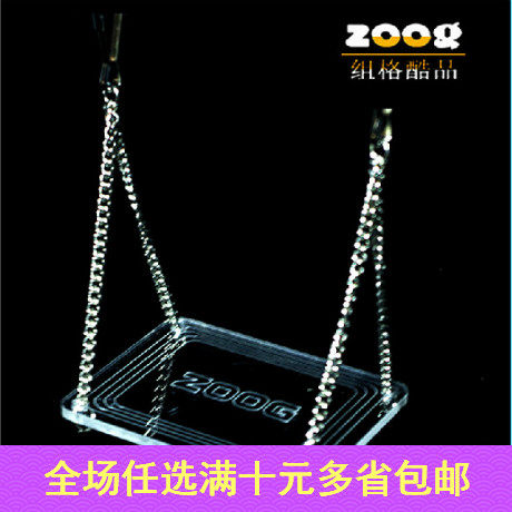 zoog亚克力秋千 仓鼠专用吊链透明仓鼠玩具小宠银链秋千厂家直销