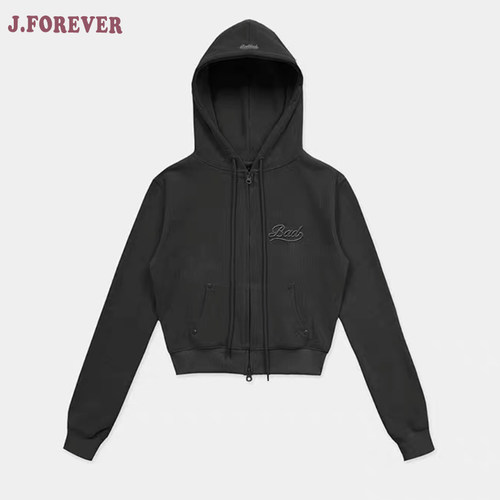 潮牌美式复古刺绣连帽卫衣