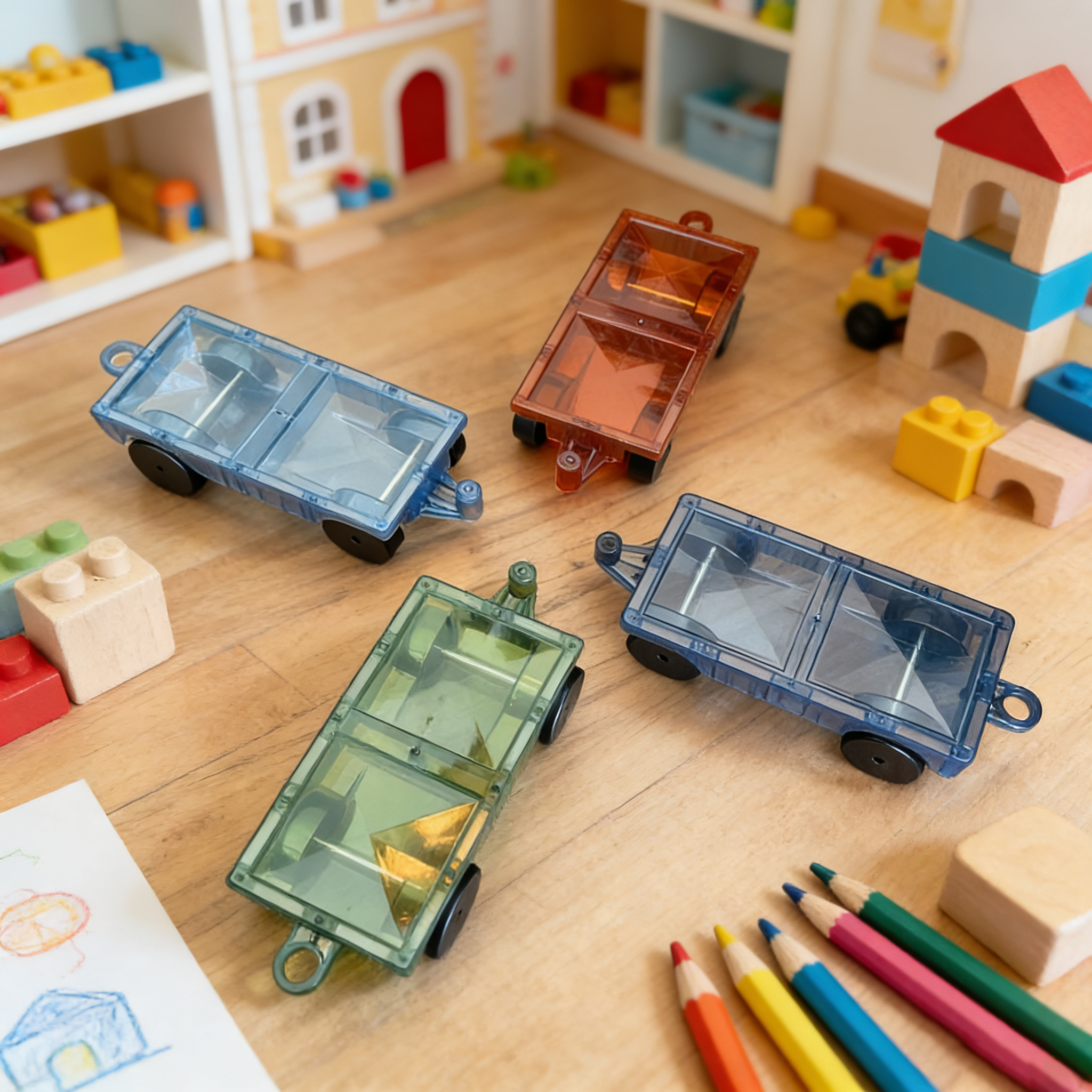 大自然色钻面小车彩窗磁力片强磁玩具儿童益智积木拼插磁力片小车,玩具/童车/益智/积木/模型,磁力片/磁性棒/磁性积木,淘宝优惠券,粉丝福利购,淘宝优惠卷