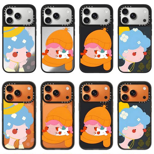C家ASETi华强北橘色猫咪少女磁吸MagSafe适用苹果iPhone17ProMax手机壳15plus新款16Pro明星同款14/13防摔