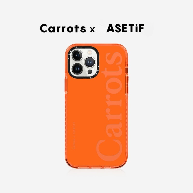 ASETiF联名Carrots胡萝卜LOGO适用苹果iPhone15/14/13//Pro/Max/Plus潮牌防摔手机壳iPhone16pro max保护壳