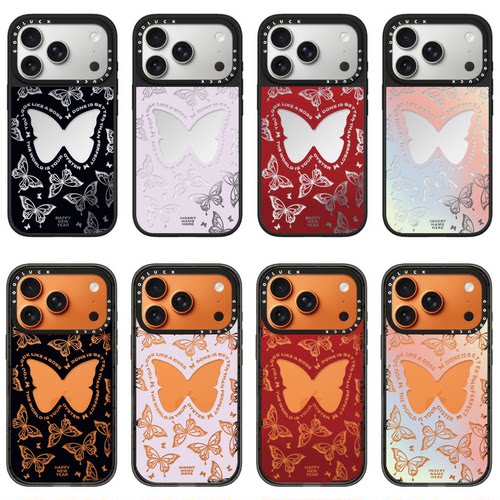 C家ASETi华强北幻彩蝴蝶适用iPhone苹果17promax手机壳16/Air/15网红15plus亚克力14pro潮牌13pro少女款14