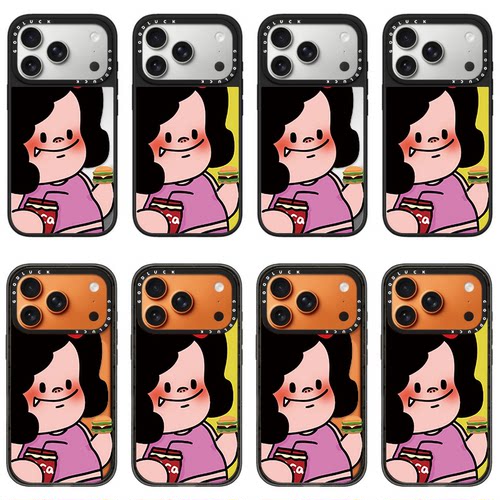 C家ASETi华强北蝴蝶结汉堡女孩适用iPhone苹果17promax手机壳13pro/14/14pro亚克力17磁吸13promax全包16pro