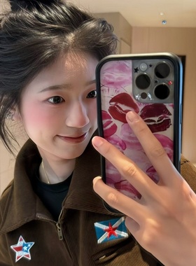 代购艺术家联名款手机壳适用苹果iPhone17/16/15/14/Pro/Max/Air保护套硬壳全包防摔欧美唇印苹果保护壳ins