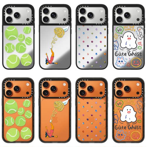 C家ASETi适用iPhone苹果18promax手机壳18/14promax/18pro彩色波点15promax女17promax奢华Air亚克力全包潮