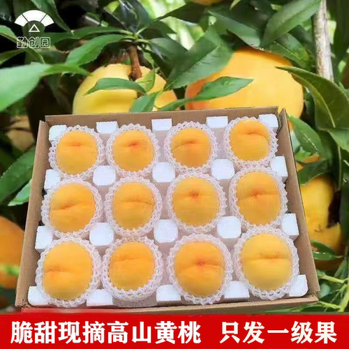 湖南怀化安江高山红心锦绣黄桃甜