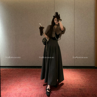 F PROJECT【安妮故事集】50羊毛！用料3米！A字大摆中长款半身裙