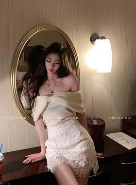 F PROJECT【温柔暴击】两色蕾丝半身裙短裙女纯欲（内含打底裤 ）