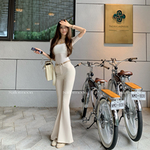 F PROJECT【韩女老钱】拿手裤型！显瘦喇叭裤西装休闲裤（送腰带